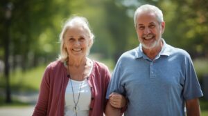 couple standing outside